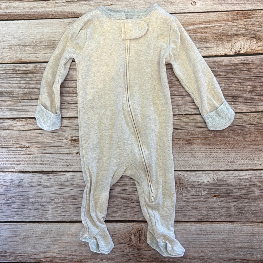 Cloud Island Gray Footies One Piece with Classic Design